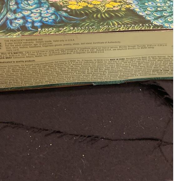 1998 THE PEACOCK BARBIE ORIGINAL BOX COLLECTOR EDITION - Picture 8 of 8